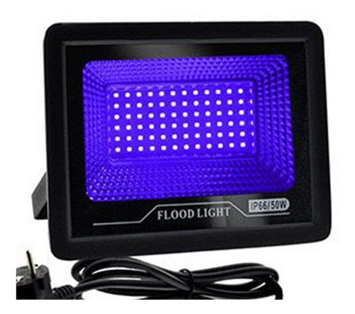 Foco Led Proyector Uv Luz Ultravioleta 50w Fiesta Fluor