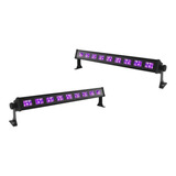 2x Luz Led Uv Negra Para Fiestas Fluor Barra 9x3w, 2 Unid