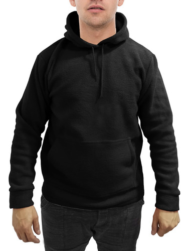 Buzo Canguro Hoodie Polar Unisex Capucha Bolsillos Alpina