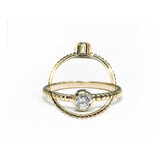 Anillo De Compromiso En Oro 18k Slim