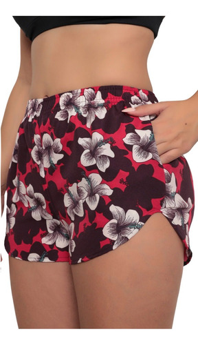 Shortinho Feminino Bermuda Tactel Moda Praia Academia Beach