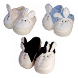 Pantuflas Dama Conejo Plataforma Peluche Invierno Suave Moda