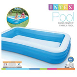 Alberca Inflable Intex Familiar Azul Forma Rectangular Xtr P