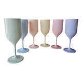 Copa De Vino Polimero Color Sublimable Pack X 6 Unidades