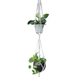 Suporte Duplo Para Plantas Vasos Decorativo Macrame Mod.4