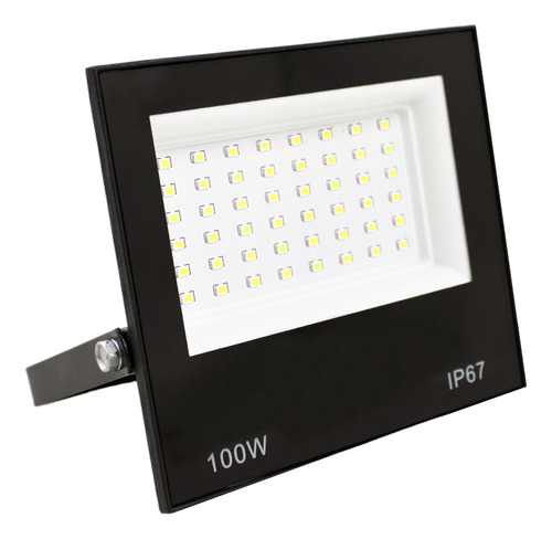 Mini Refletor Holofote Led Smd 100w Branco Frio Ip67 Bivolt