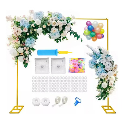 Marco Aro Cuadrado Metalico Telon Soporte Globos Flores 3×3m | Meses sin interés