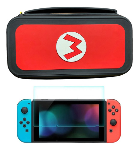 Estuche Para Nintendo Switch Edicion Mariom+vidrio Protector