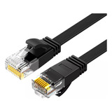 Cabo De Rede Rj45 Padrão Cat6 1000 Mbps 10 Metros Slim Flat