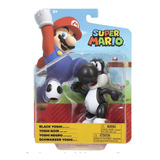 Yoshi Negro Con Huevo 10cm Articulado Jakks Pacific 