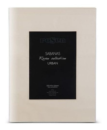 Rosen Sábana Urban Doblez 300 Hilos Queen Ivory