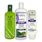 Kit Rulos Definidos Shampoo Han+gel Aurill+ Crema Peinar Han