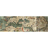 Lienzo Canvas Arte Mapa Mundi Atlas 2 España 1375 50x154