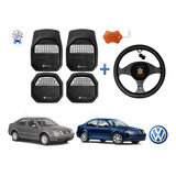 Tapetes 3d Logo Vw + Cubre Volante Jetta A4 1999 A 2007 2008