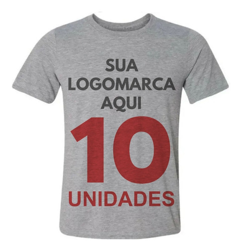 Kit 10 Camisetas Camisas Com Foto Logomarca Empresa Uniforme
