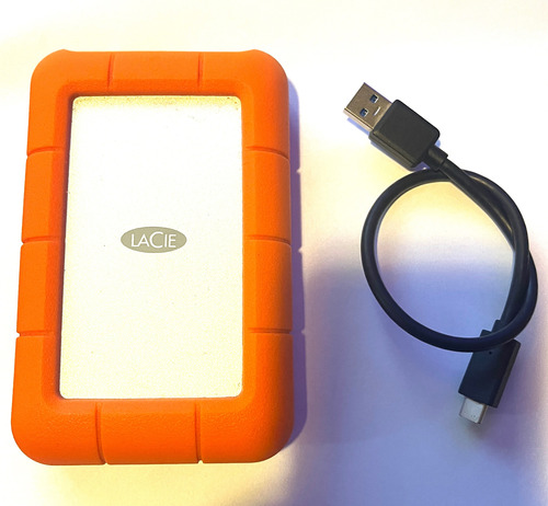 Hd Portátil Lacie Rugged 5tb Thunderbolt E Usb-c Cor Laranja