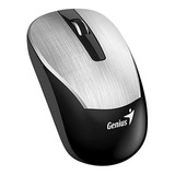 Mouse Inalambrico Recargable Plata Genius Eco-8015 Color Plateado