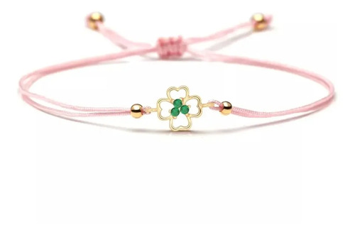 Pulsera Trébol De 4 Hojas Con Circonia 3 Colores