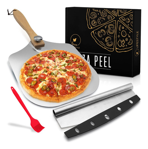 Juego De Peladores Para Pizza Ignite Lifestyle, Espátula Par