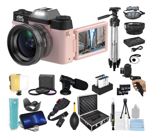 Acuvar 4k 48 Mp Kit De Cámara Digital Para Fotografía, Vlogg