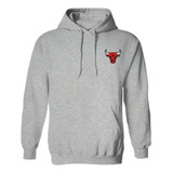 Sudadera Bordado Algodon Chicago Baloncesto Logo Bulls Rojo