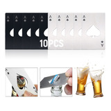 10 Piezas De Abrebotellas De Cartas De Póquer Ace