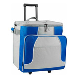 Hielera Bolsa Ruedas Termica Impermeable 40 Latas 47 Lt Azul