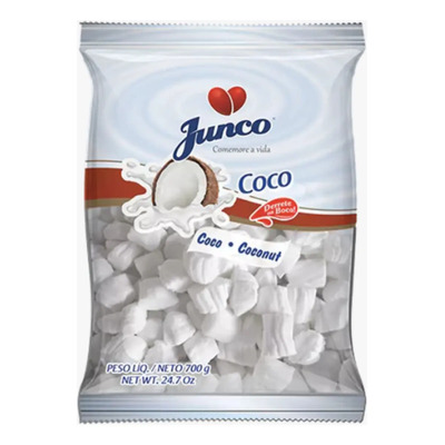 Bala De Coco Tipo Caseira P\u002F Festas 700gr - Junco | MercadoLivre
