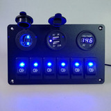 3.1a 6 Gang Car Auto Switch Panel W/dual Usb Port Charge Oad