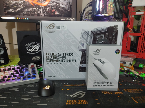 Asus Rog Strix B760 Ddr5 Wifi Intel Lga1700 Kit Blanco White