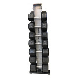 Rack Con 7 Pares De Mancuernas Hexagonales (20kg A 35 Kg)