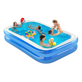 Piscina Hinchable Sunoffer Piscina Infantil De 260cm Azul Con Blanco