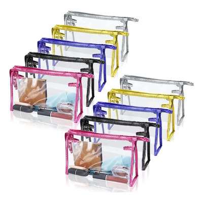 Kit 5 Necessaires Transparentes Organizadoras Viagem | Frete grátis