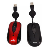 Mouse Alámbrico Computador Retráctil Usb Portátil Óptico 