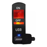 Switch Para Moto Negro Dos Pasos Con Puerto Usb