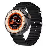 Smartwatch Ultra 9 Pro Redondo Esportes E Bem Estar No Pulso Cor Da Pulseira Preto