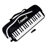 Melodica Piano Leonard M37abk Negra De 37 Notas + Funda