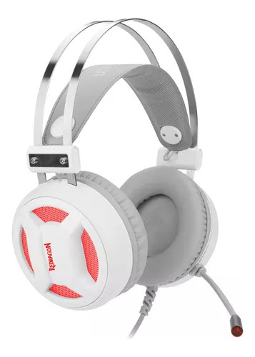 Headset Gamer Redragon Minos H210w Usb Lunar White Branco