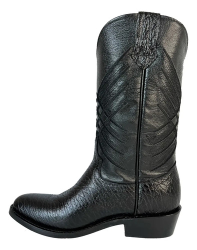 Bota Vaquera Bdp Grabado Cuello De Toro 100% Piel De Bovino