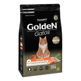 Ração Gatos Castrados Adultos Sabor Salmão Golden 3 Kg