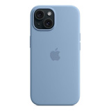 Funda Original Apple Silicona Magsafe iPhone 15 Azul Winter
