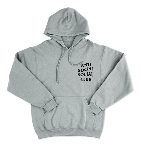 Buzo Algodon Gris - Anti Social Aesthetic Hoodie Tumblr