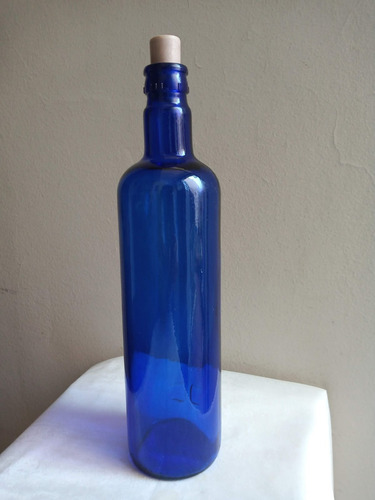 Botella Vidrio Azul Solarizar Agua