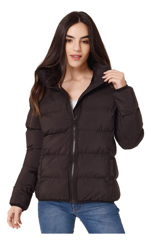 Campera Corta Puffer Simil Pluma Nueva Mujer Nofret