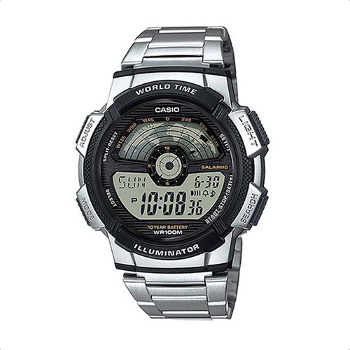 Reloj Casio Ae-1100wd-1av Hora Mundial Cronometro Sumergible