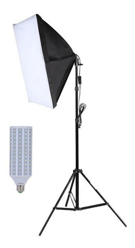 Kit Iluminação Estúdio Corn Led 60w Softbox 60x60cm Tripé