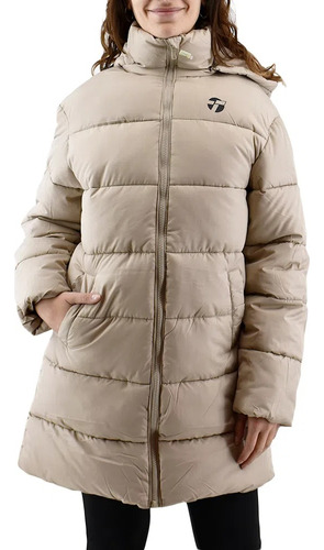 Campera Larga Topper Puffer Long Camperon Mujer Capucha