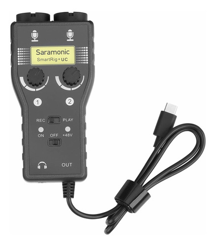 Interfaz De Audio Saramonic De 2 Canales Con Xlr 1/4  Y 1/8 