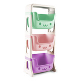 Estante Organizador Multiusos Infantil 3 Niveles Armaty Color Multicolor Niña