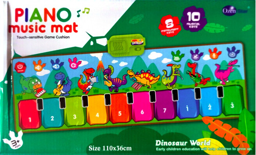 Juguete Educativo Didactico Piano Musical Tapete Dinosaurio